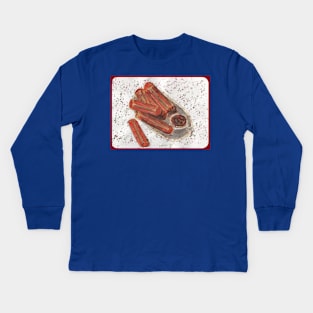 Churros with Hot Chocolate Kids Long Sleeve T-Shirt